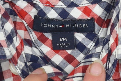 Tommy Hilfiger Baby Unisex Multicoloured Check Cotton Button-Up Shirt 12M