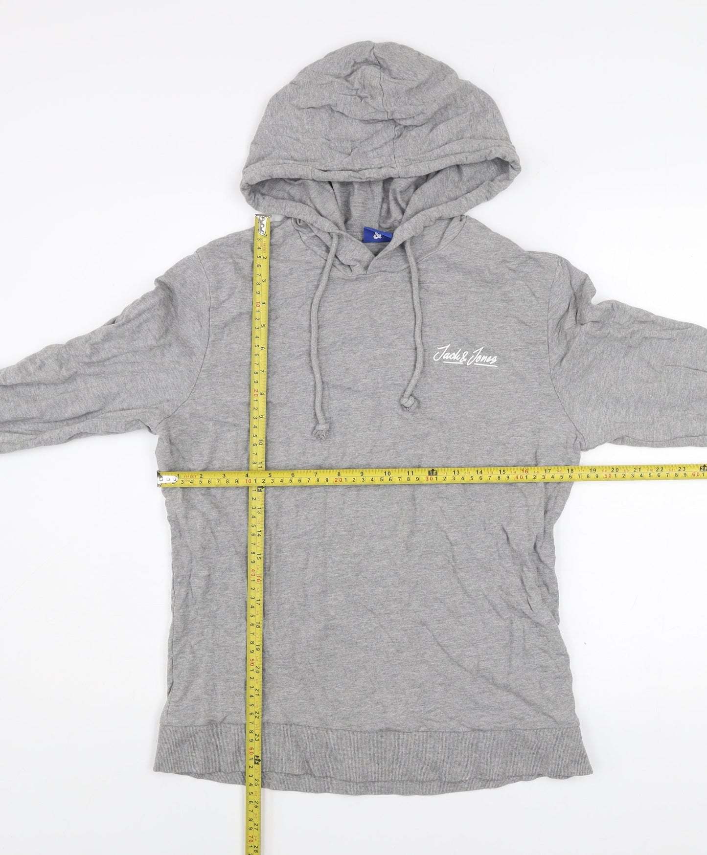 Mens UK Size M JACK & JONES Grey Pullover Hoodie