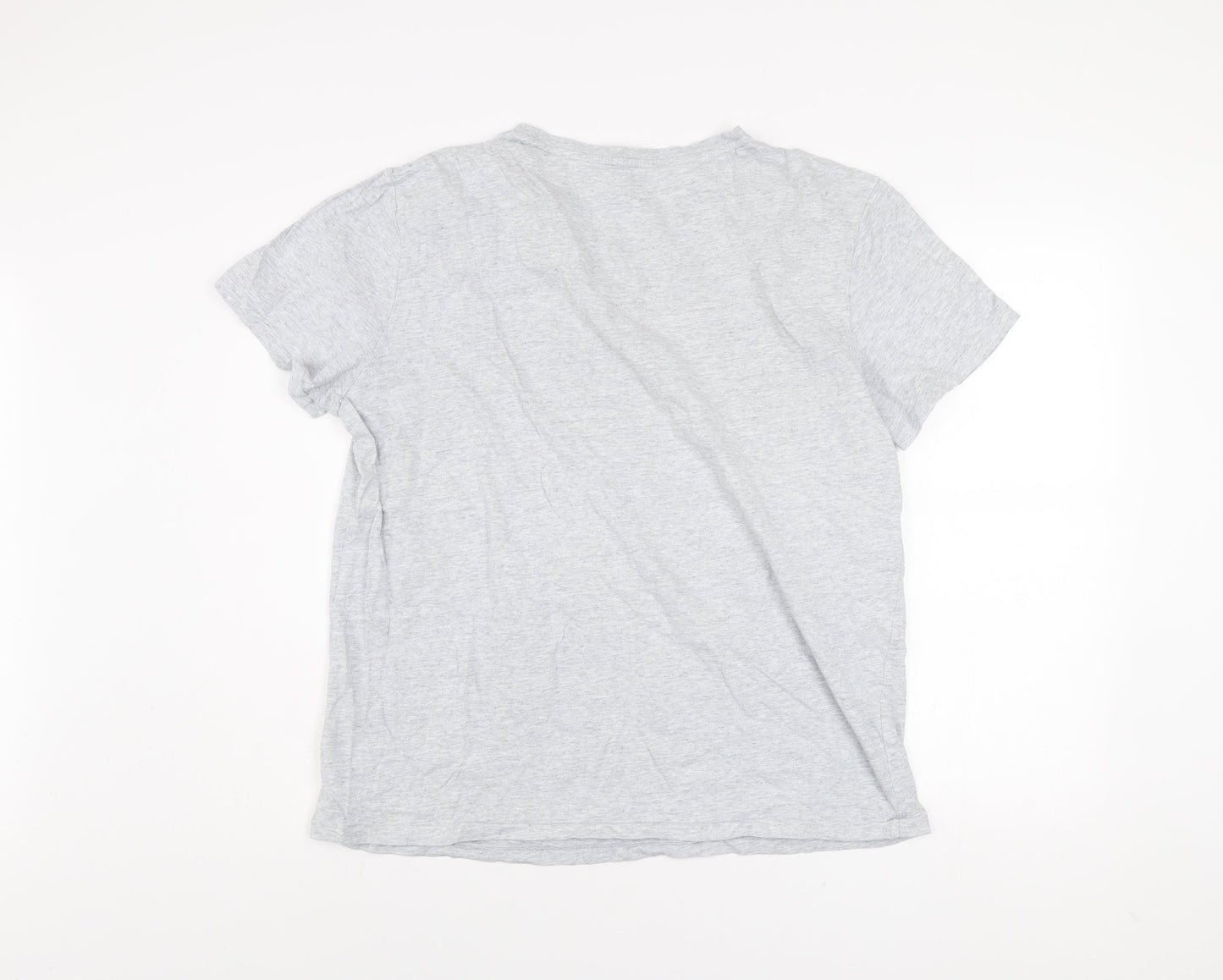 Ralph Lauren Men's Grey V-Neck Cotton T-Shirt Size L