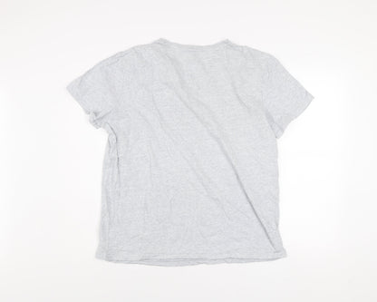 Ralph Lauren Men's Grey V-Neck Cotton T-Shirt Size L