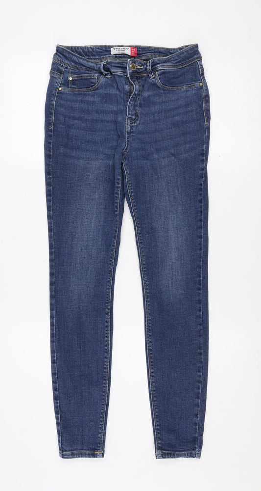 Next Women Blue Mid Rise Power Stretch Jegging Jeans Size 10R