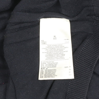 Gap Men's Blue V-Neck Pima Cotton Pullover Jumper XL