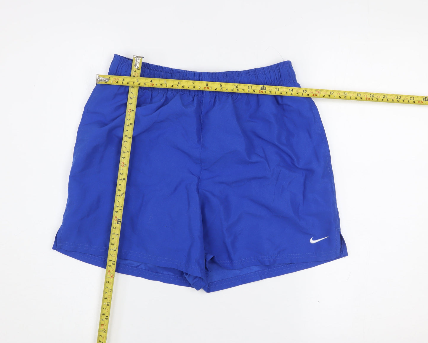 Nike Men's Blue Athletic Shorts M Polyester Elastic Waist Quick Dry