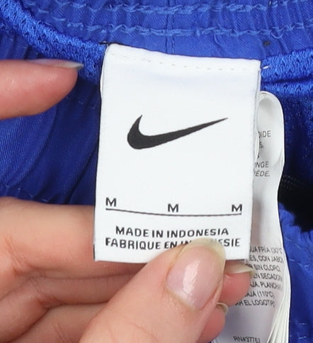 Nike Men's Blue Athletic Shorts M Polyester Elastic Waist Quick Dry