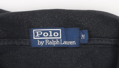 Ralph Lauren Men's Black Striped Cotton Polo Shirt Size M