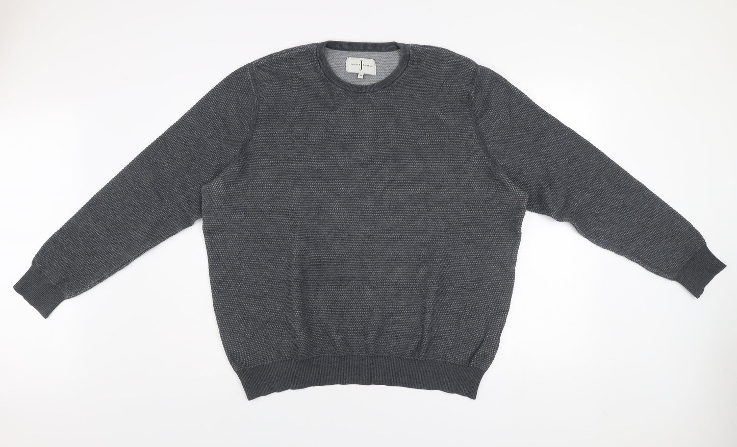 Jasper Conran Men’s Grey Cotton Knit Crew Neck Jumper XL