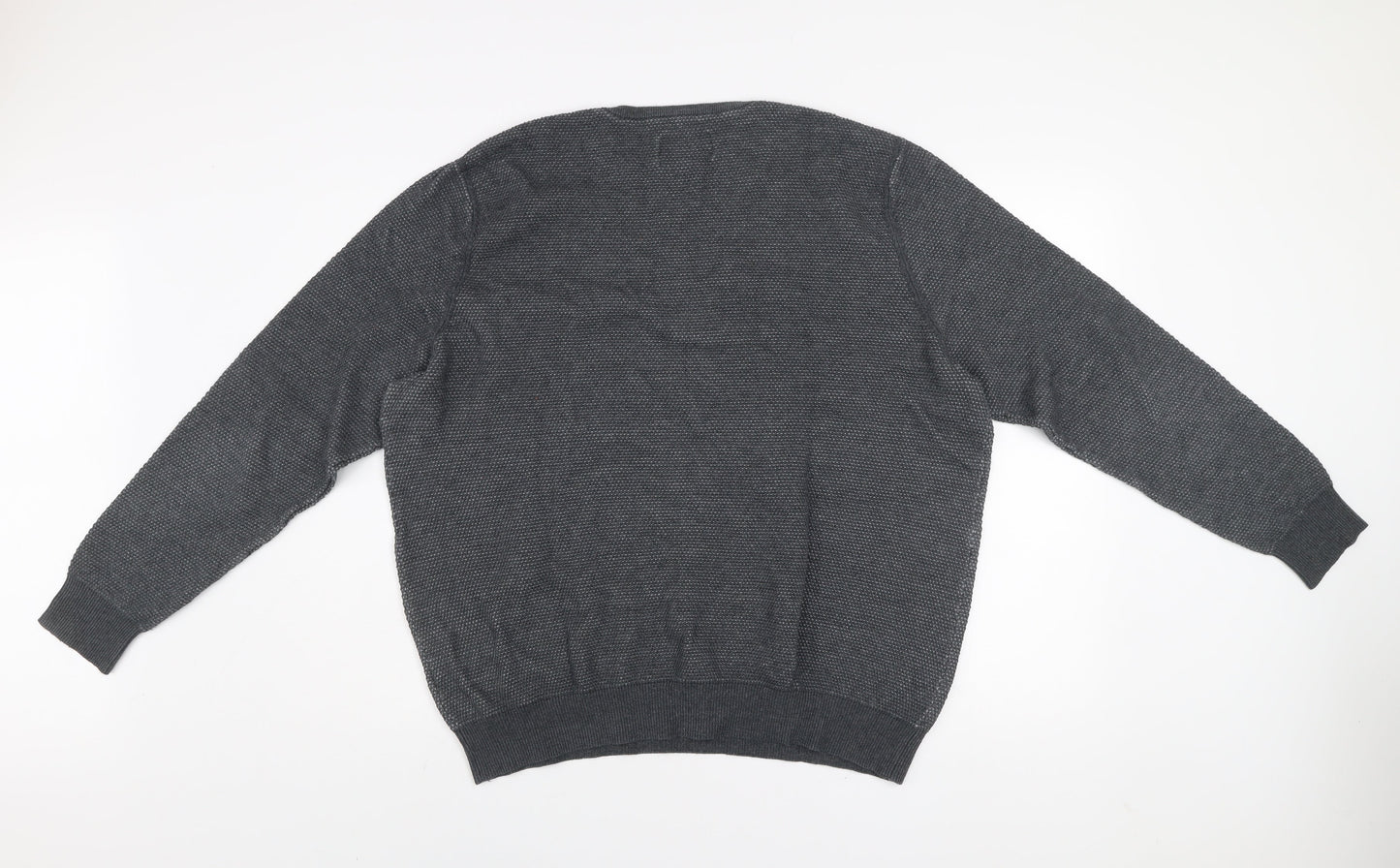 Jasper Conran Men’s Grey Cotton Knit Crew Neck Jumper XL