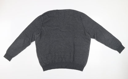 Jasper Conran Men’s Grey Cotton Knit Crew Neck Jumper XL