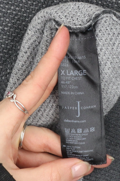 Jasper Conran Men’s Grey Cotton Knit Crew Neck Jumper XL