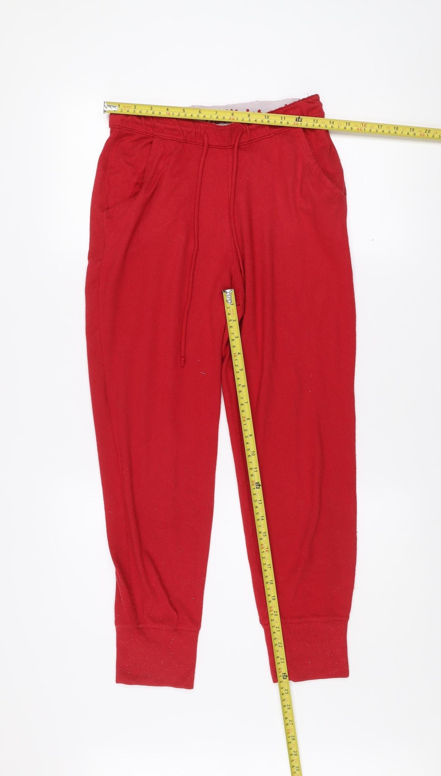 Womens UK Size XS Hollister Regular Fit Jogger Red Trousers
