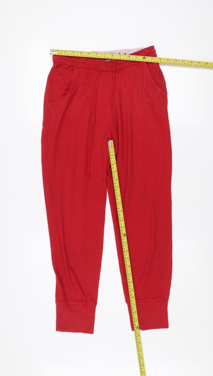 Womens UK Size XS Hollister Regular Fit Jogger Red Trousers