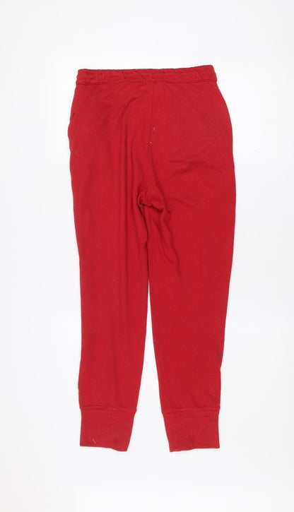 Womens UK Size XS Hollister Regular Fit Jogger Red Trousers