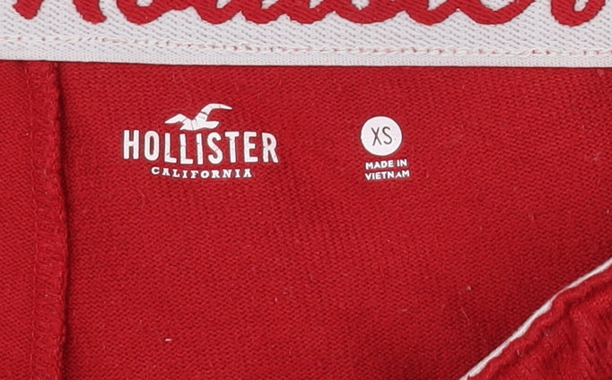 Womens UK Size XS Hollister Regular Fit Jogger Red Trousers