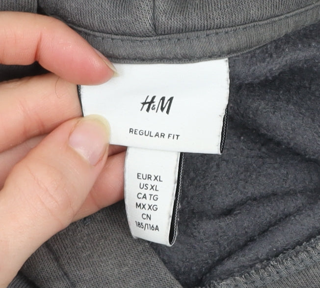 Mens UK Size XL H&M Grey Pullover Hoodie