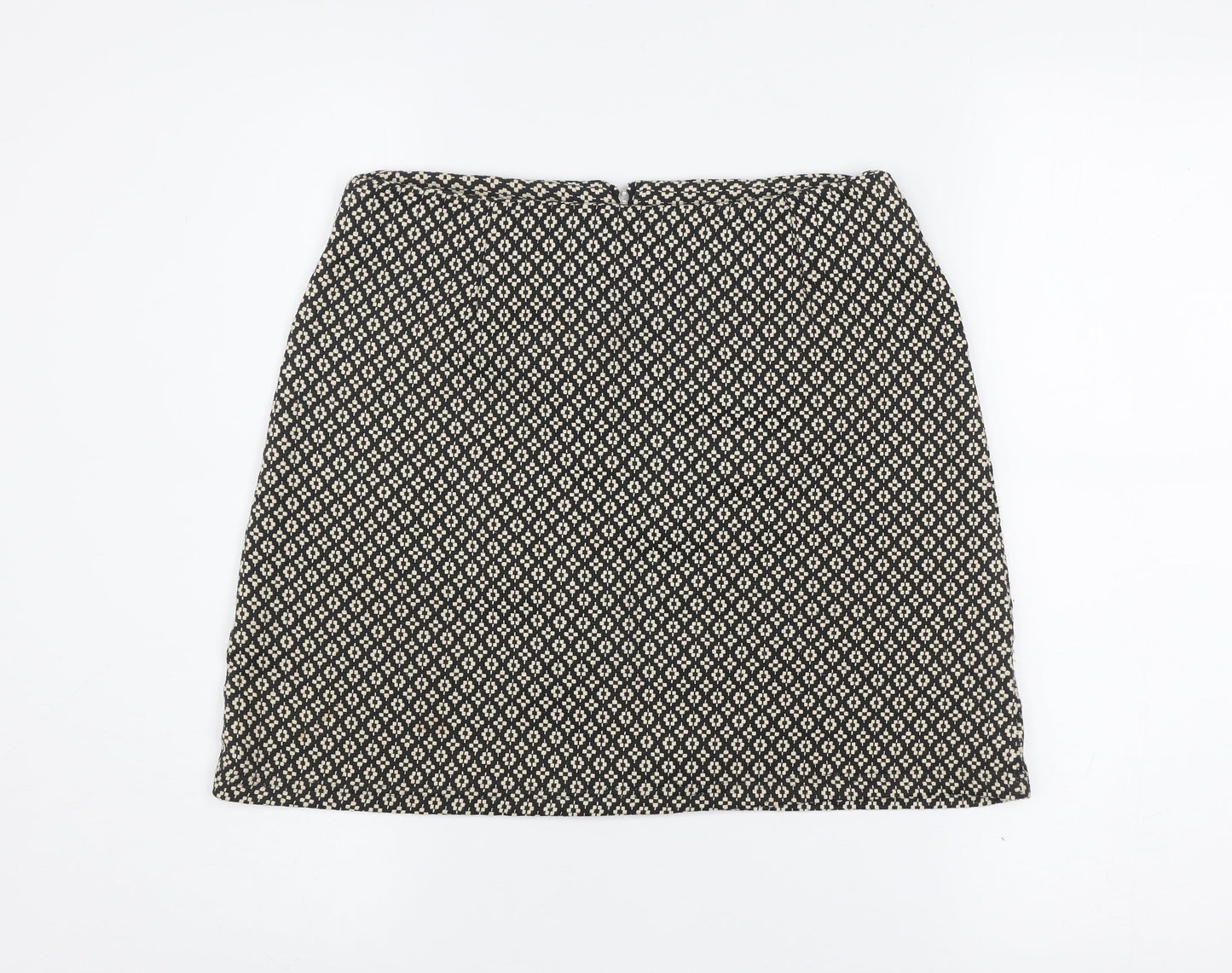 Avenue Women’s Black Geometric Tweed Pencil Skirt Size 8