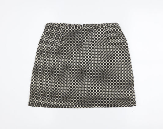 Avenue Women’s Black Geometric Tweed Pencil Skirt Size 8
