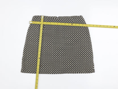 Avenue Women’s Black Geometric Tweed Pencil Skirt Size 8