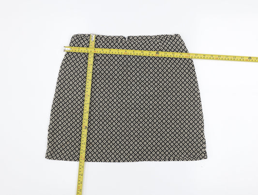 Avenue Women’s Black Geometric Tweed Pencil Skirt Size 8