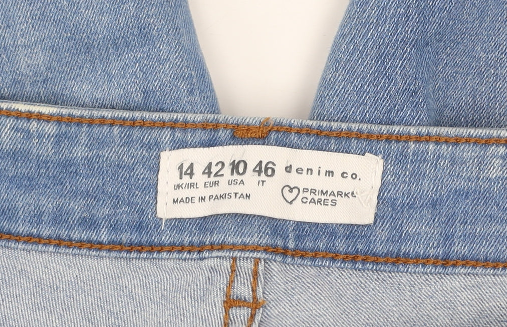Primark Women’s Blue Distressed Skinny Jeans Size 14