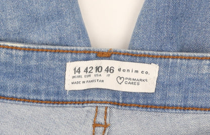 Primark Women’s Blue Distressed Skinny Jeans Size 14