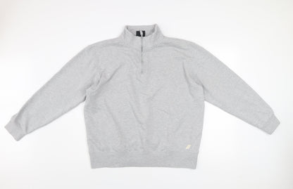 Zara Athleticz Men's Grey 1/4 Zip Sweatshirt XL Classic Fit