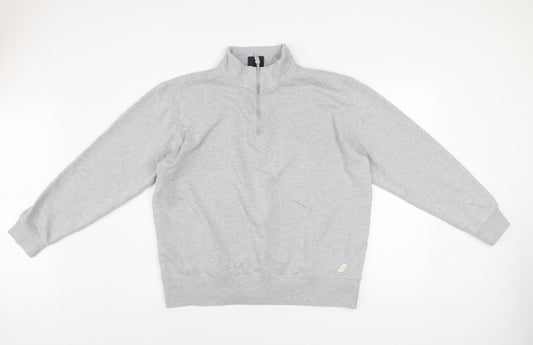 Zara Athleticz Men's Grey 1/4 Zip Sweatshirt XL Classic Fit