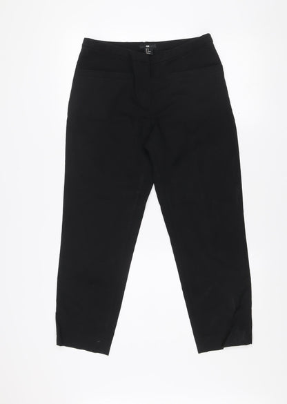 Mens UK Size L H&M Slim Fit Chino Black Trousers