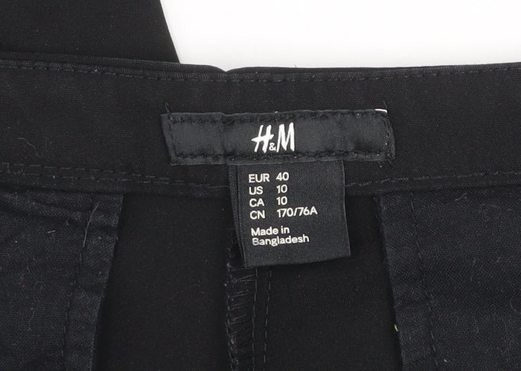 Mens UK Size L H&M Slim Fit Chino Black Trousers