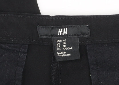 Mens UK Size L H&M Slim Fit Chino Black Trousers