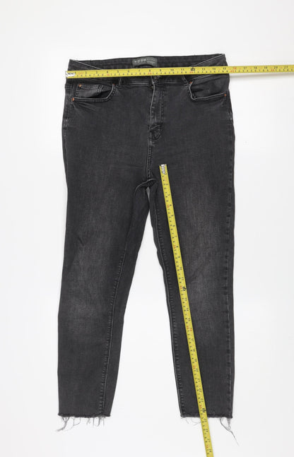 Primark Women’s Black Skinny Jeans Size 14 Stretch Denim Mid Rise