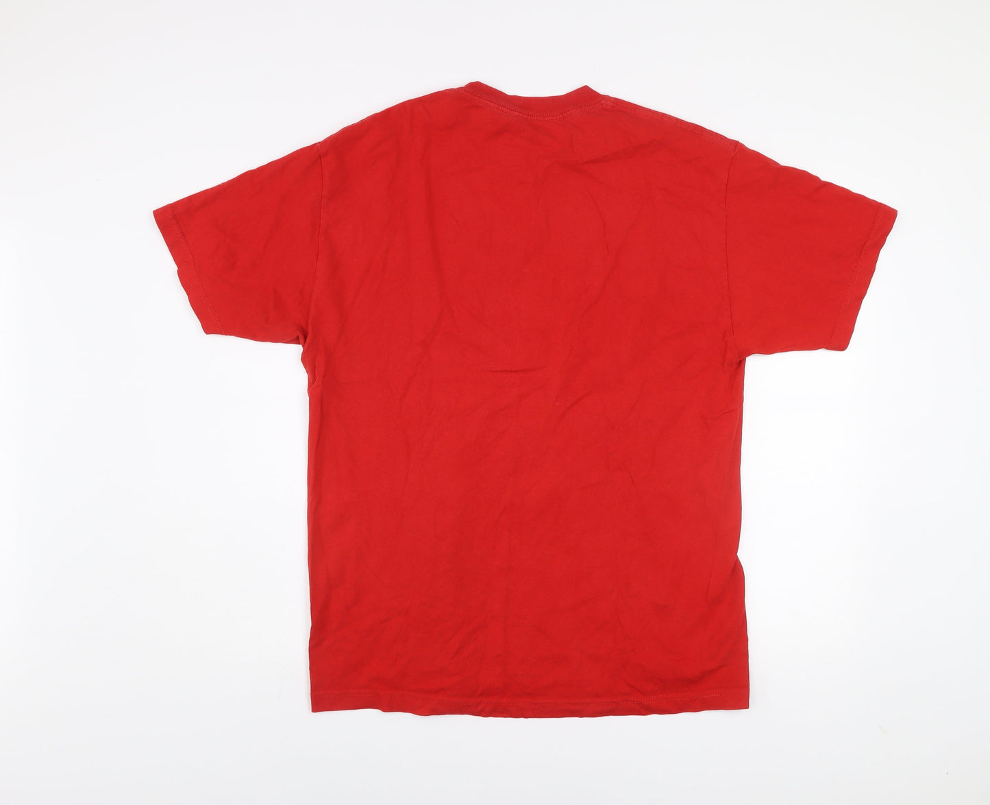 Nike Men's Red Loose Fit Graphic Sports T-Shirt Size L