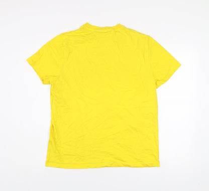 NBA Los Angeles Lakers Yellow Men's L Cotton Graphic T-Shirt