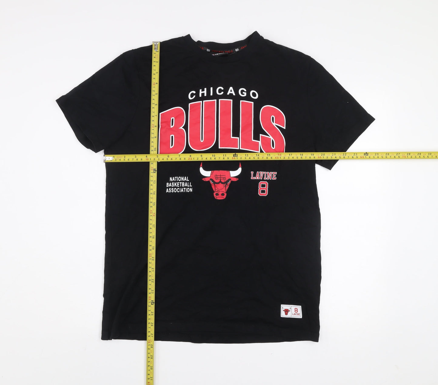 NBA Chicago Bulls Men's Black Cotton T-Shirt Size L