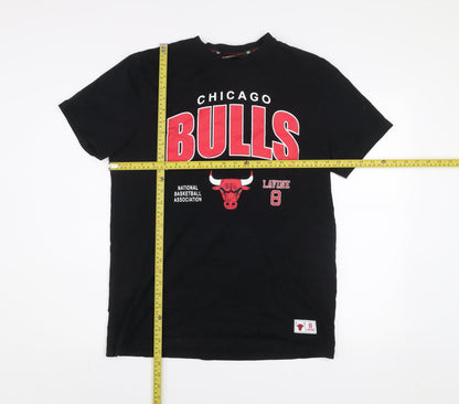 NBA Chicago Bulls Men's Black Cotton T-Shirt Size L