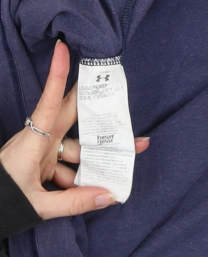 Under Armour Men’s Blue HeatGear Logo T-Shirt Size L Regular Fit