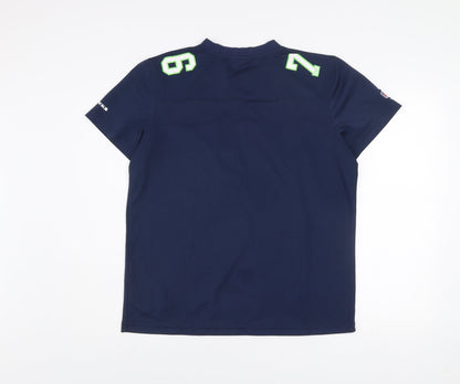 NFL Team Apparel Men's Blue Seahawks Jersey T-Shirt Size L
