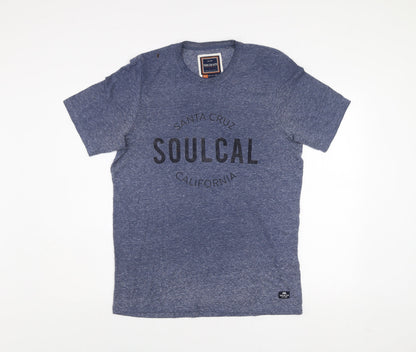 Mens UK Size L SoulCal & Co Blue  T-Shirt