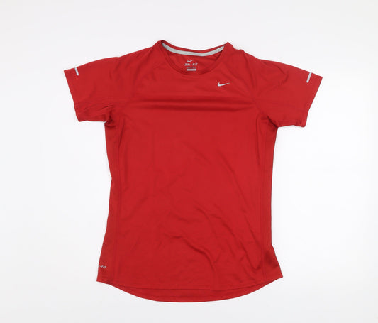 Nike Men's Red Dri-Fit Running T-Shirt Size L Athletic Fit