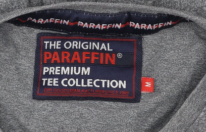 Paraffin Men's Grey Short Sleeve Crew Neck T-Shirt Size M