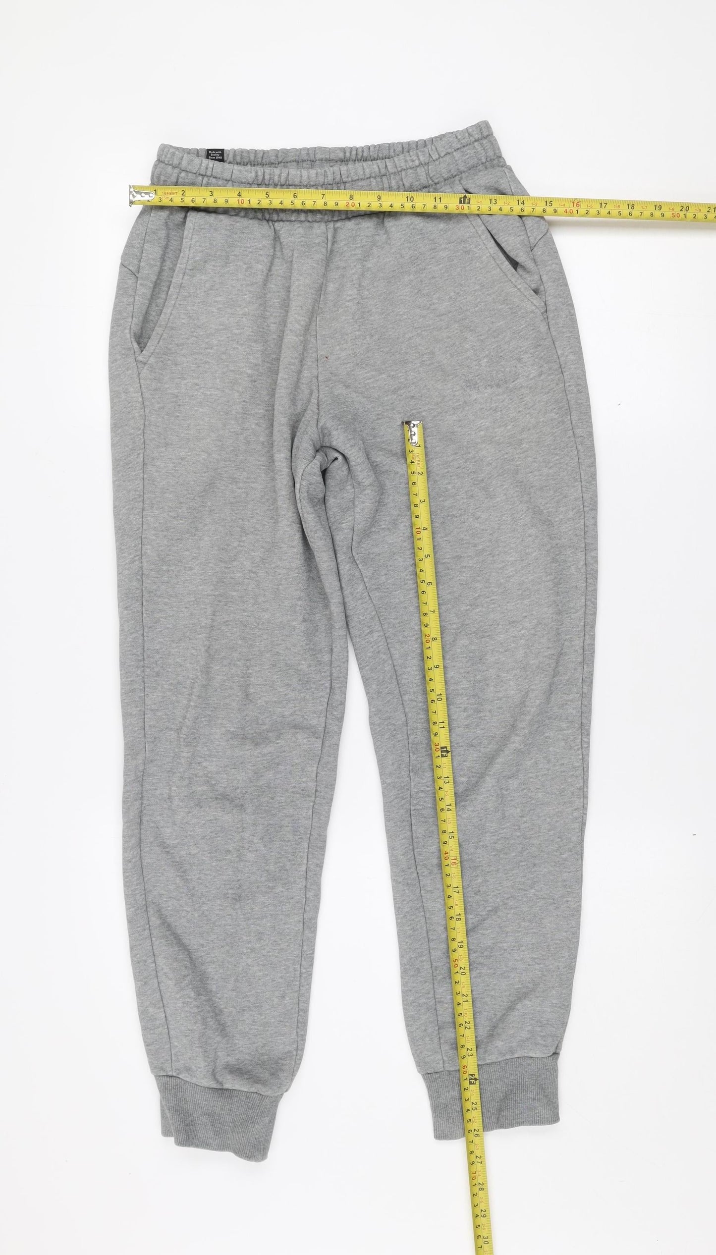 Mens UK Size S PUMA Regular Fit Jogger Grey Trousers