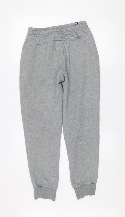 Mens UK Size S PUMA Regular Fit Jogger Grey Trousers