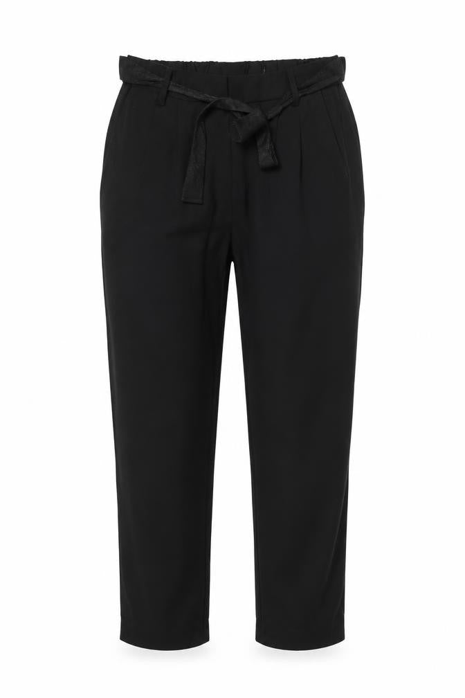 Womens UK Size S Only Regular Fit Paperbag Black Trousers