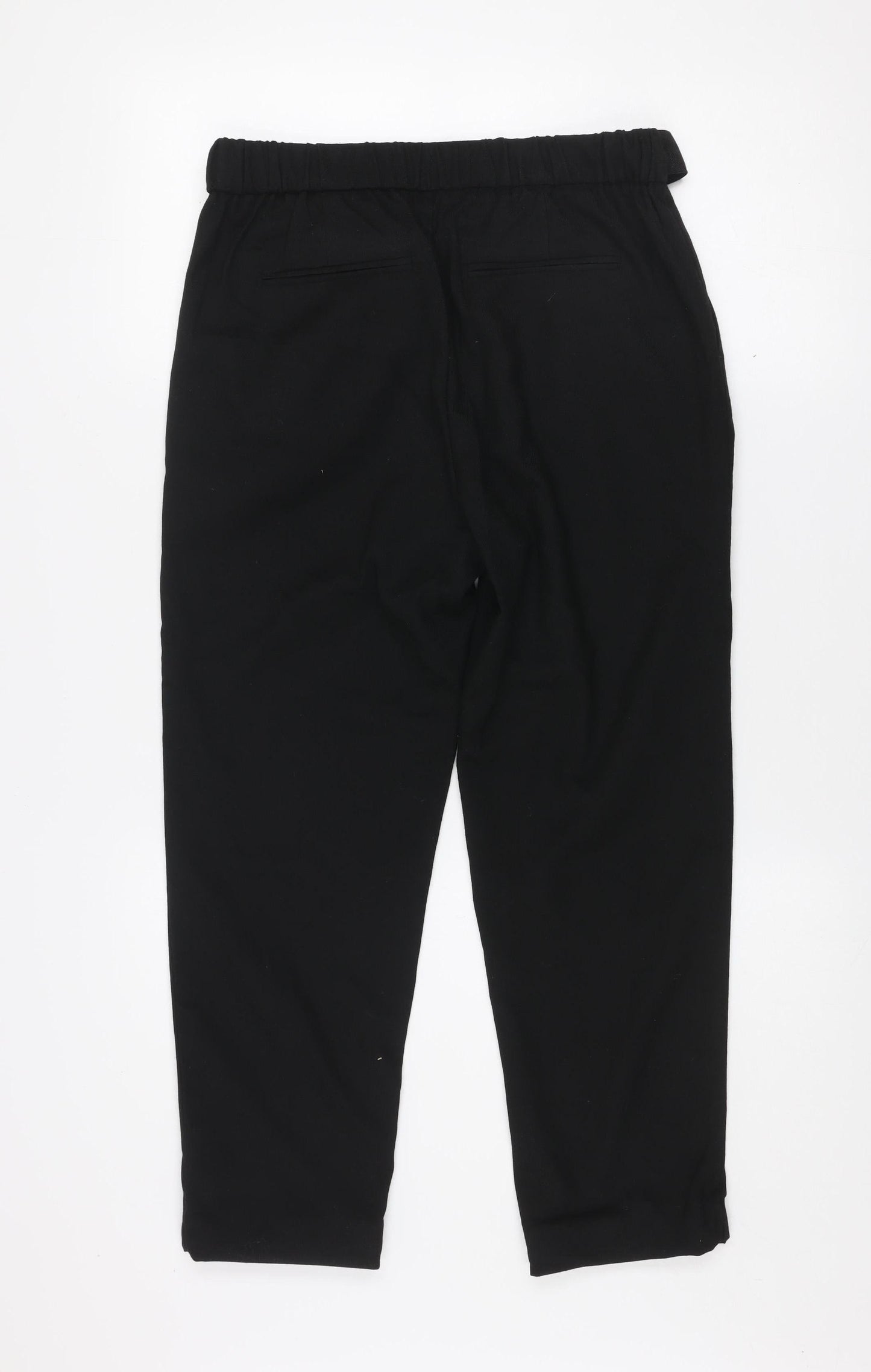 ONLY Womens Black Paperbag Belted Tailored Trousers Size S