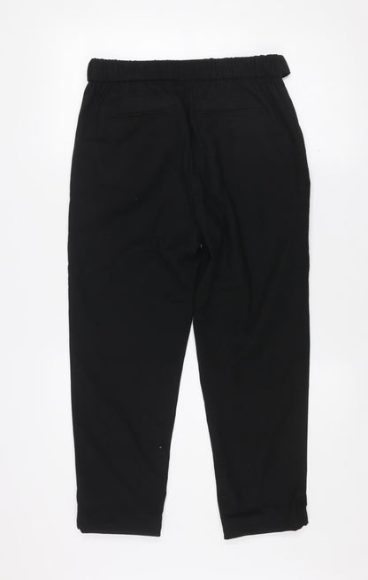 ONLY Womens Black Paperbag Belted Tailored Trousers Size S