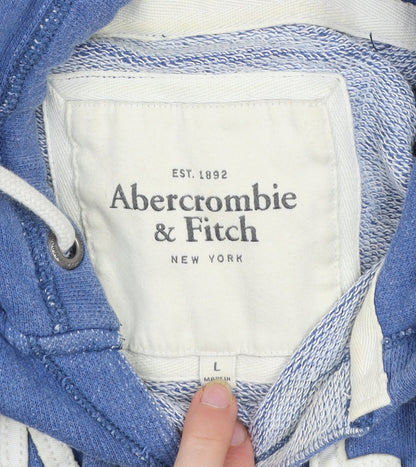 Abercrombie & Fitch Women Blue L Pullover Hoodie 89% Cotton