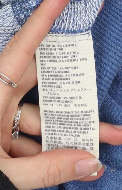 Abercrombie & Fitch Women Blue L Pullover Hoodie 89% Cotton