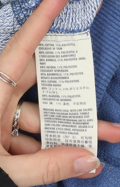 Abercrombie & Fitch Women Blue L Pullover Hoodie 89% Cotton