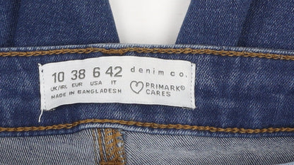 Primark Women Blue Skinny Denim Jeans Size 10 Slim Fit