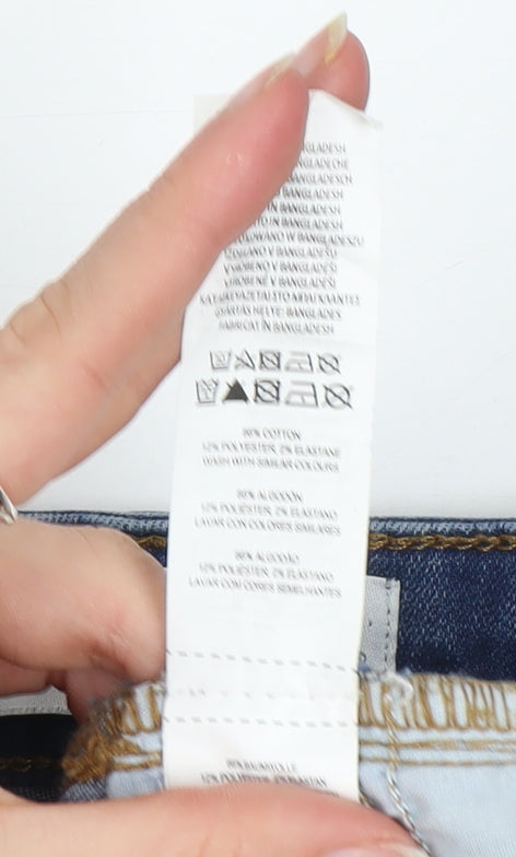 Primark Women Blue Skinny Denim Jeans Size 10 Slim Fit