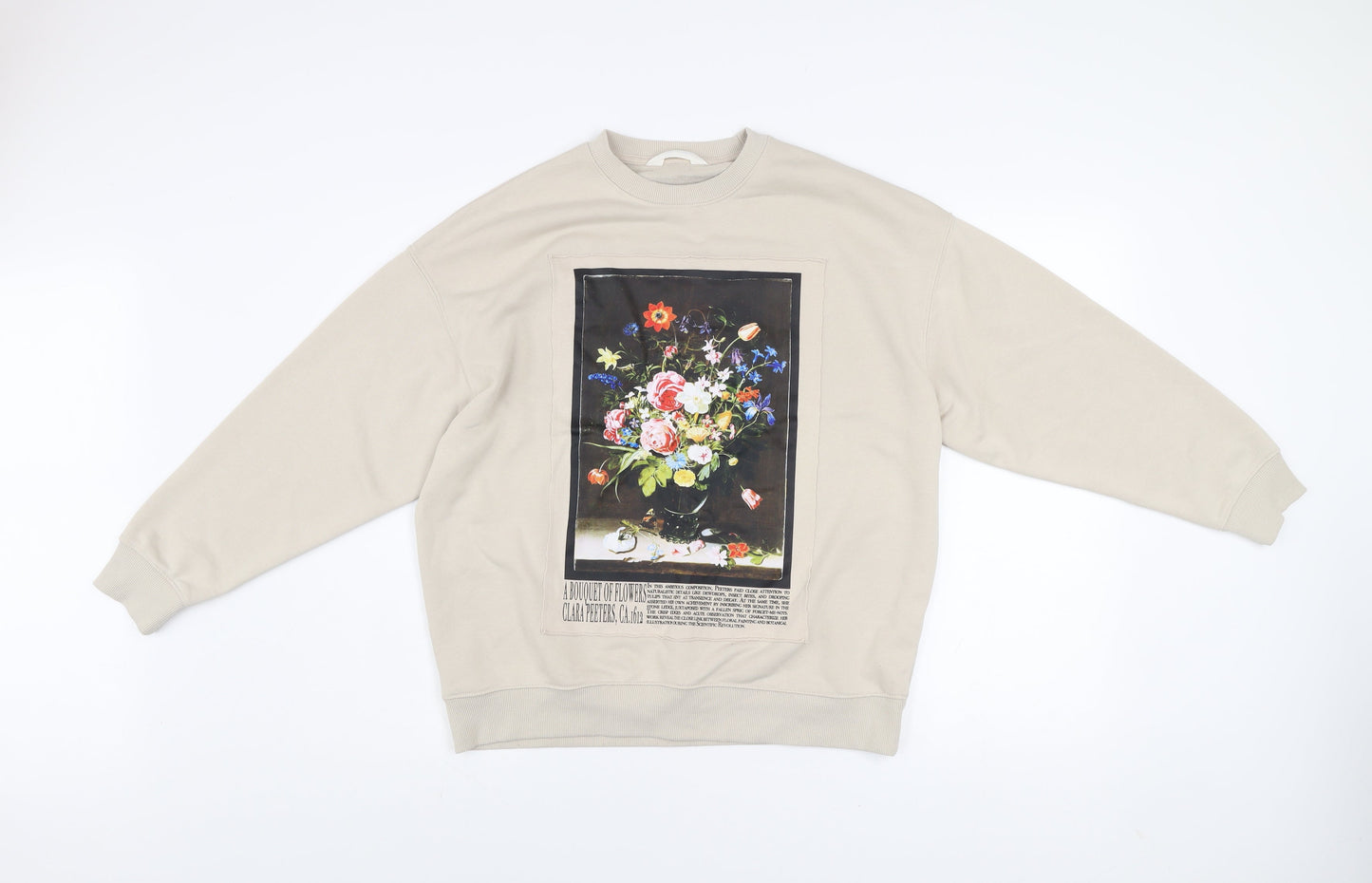 Primark Men’s Beige Graphic Art Pullover Sweatshirt XS